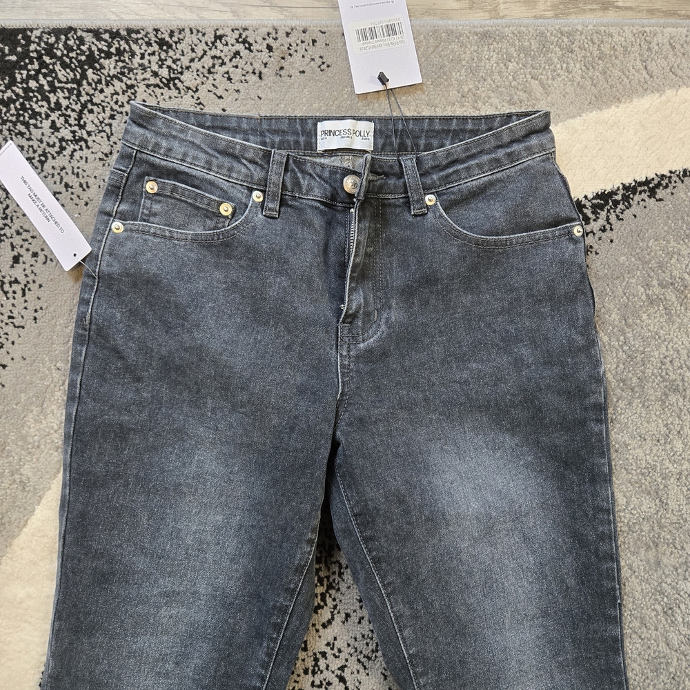 Princess Polly Gray Skinny Jeans - Women's Stretch Denim - Picture 2 of 6